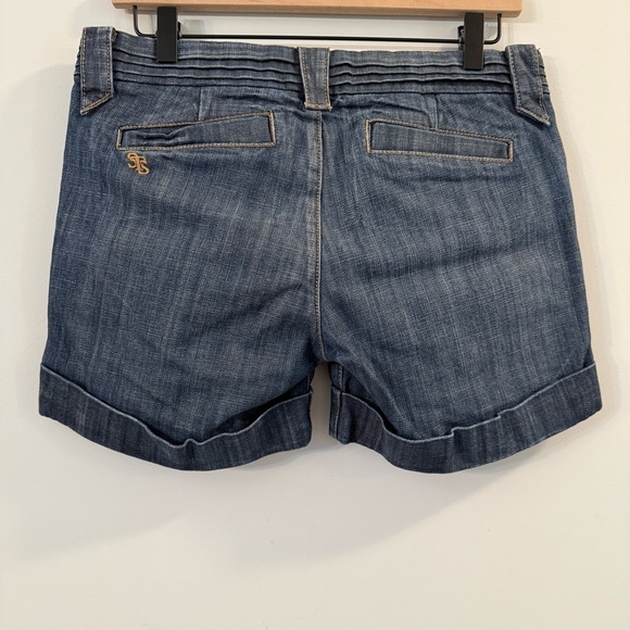 Women's See Thru Soul blue denim Y2K Shorts size 28 - Picture 5 of 6